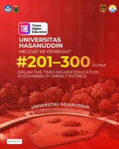 Unhas Melesat ke Peringkat #201–300 Dunia THE Impact Rankings 2026, Lampaui Target Nasional