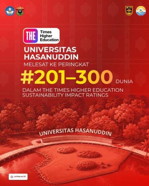 Unhas Melesat ke Peringkat #201–300 Dunia THE Impact Rankings 2026, Lampaui Target Nasional