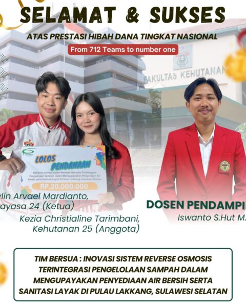 Out of 712 Teams, Students from the Faculty of Forestry, Hasanuddin University, Create a Clean Water Innovation